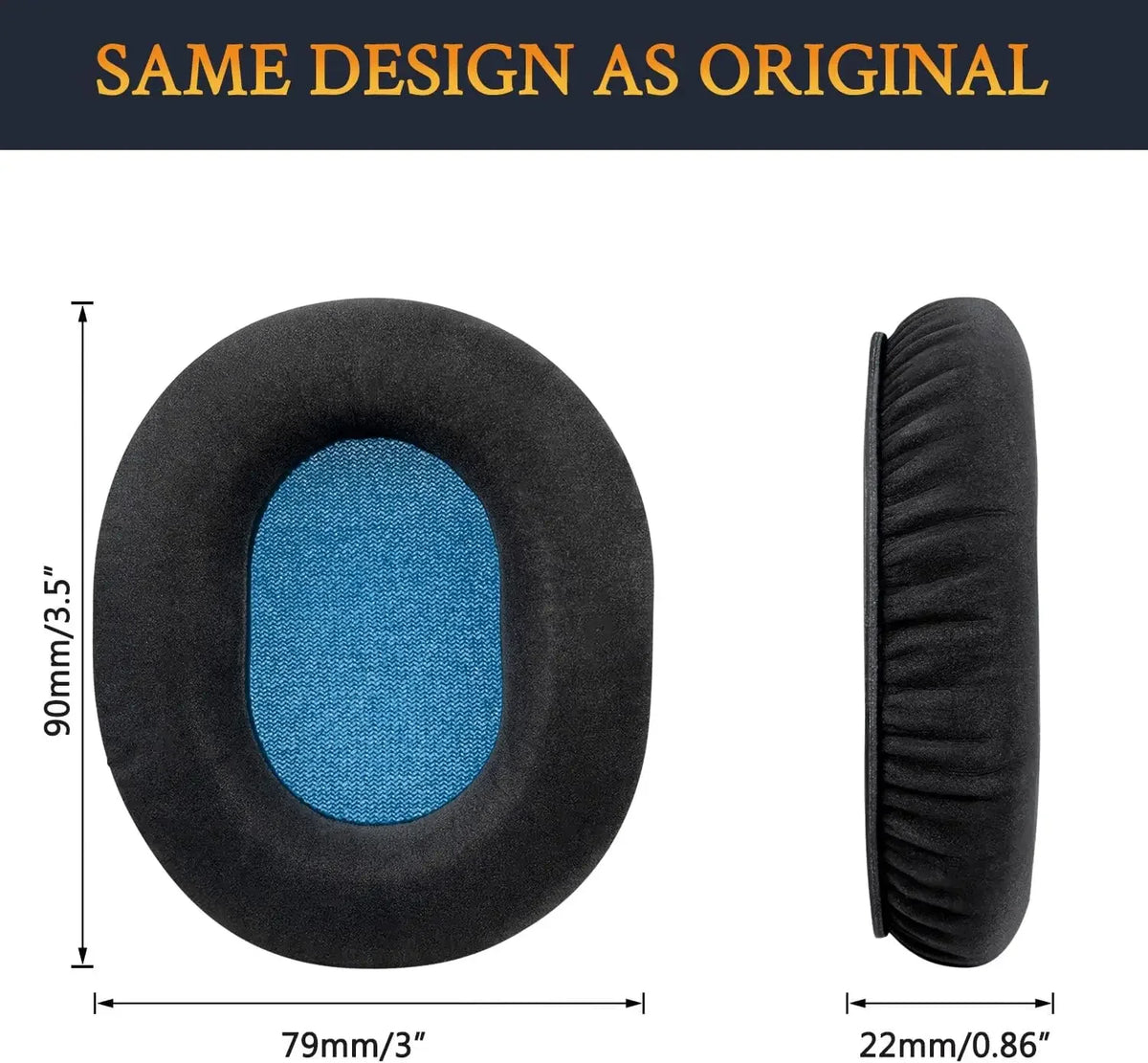Replacement Ear Pads for Sennheiser HD6 Mix/HD7 DJ/HD8 DJ Earphone Memory Foam Cover Earpads Headphone