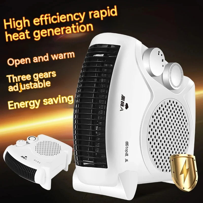 Portable heater 500W quick heating Light air heater Office home for multi-occasion air heater vertical and sleeping dual use