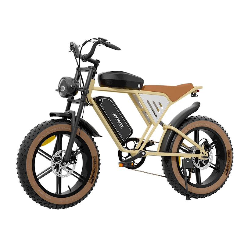 JANSNO X70 Electric Bike 48V 34Ah Removable Dual Battery 20&quot; Fat Tire Electric Bike 750W Motor 30MPH Electric Motorcycle 7 Speed