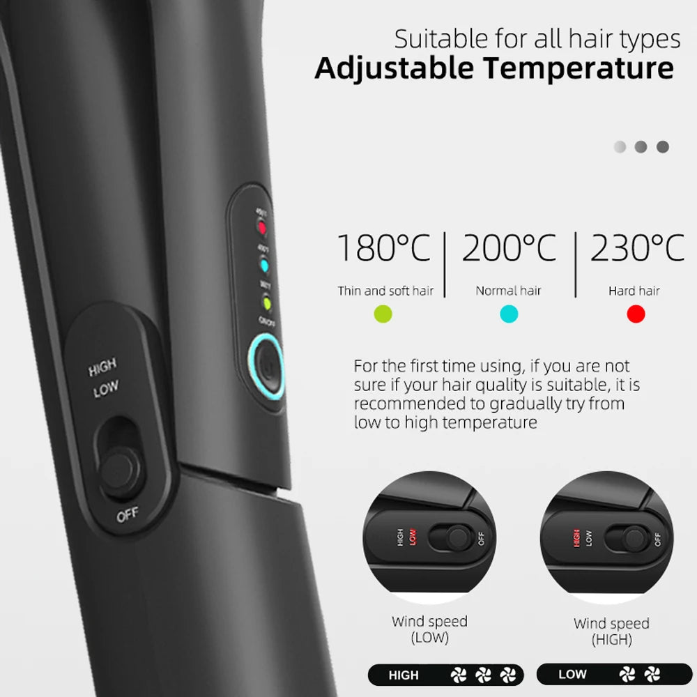 Professional Hair Straightener With Hot Air Ionic Hair Flat Iron 230°C Ceramic Coating Plate Hair Styler