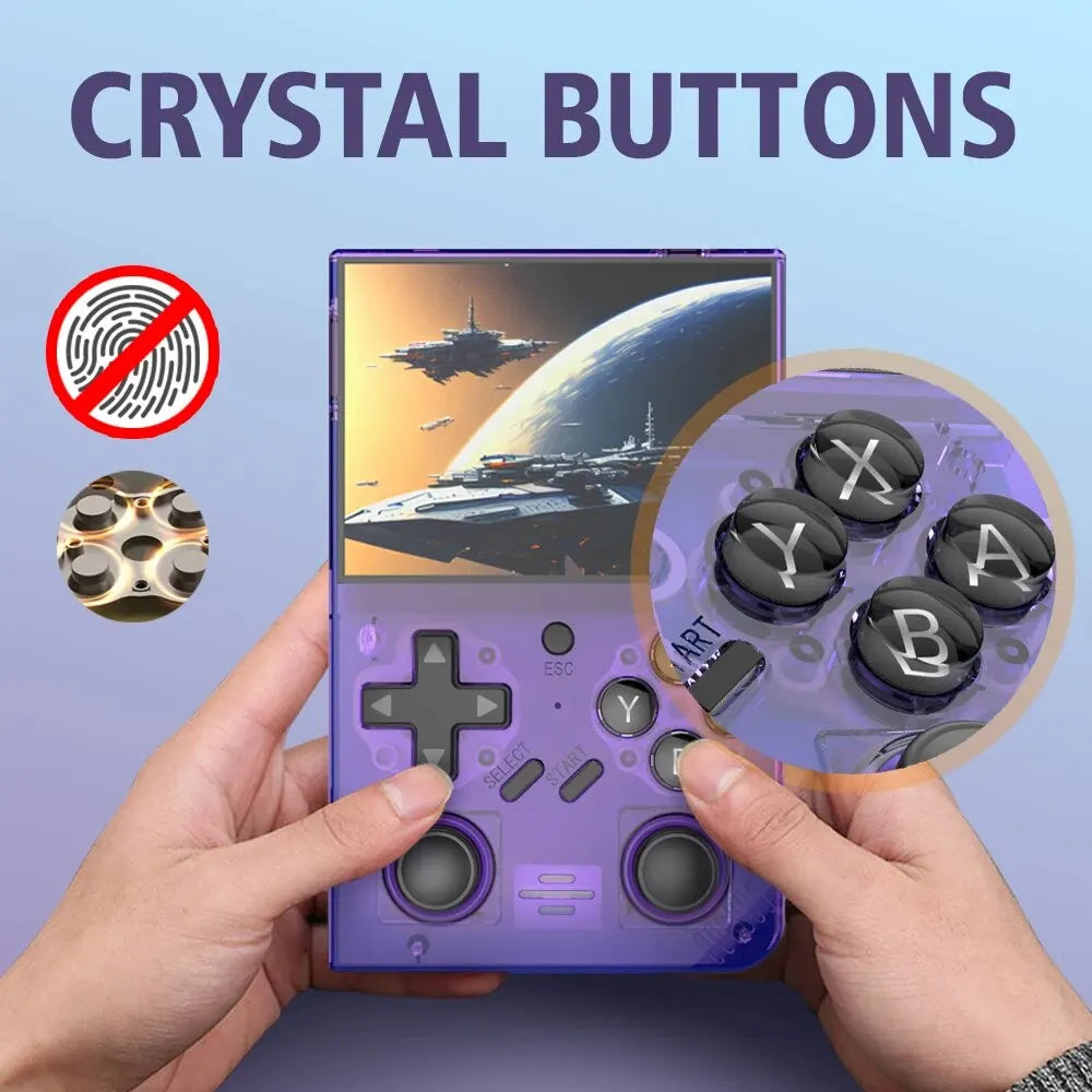 BOYHOM R35PlUS Retro Handheld Game Console 3.5 Inch Video Game Console Linux System Double Joystick Portable Pocket Video Player