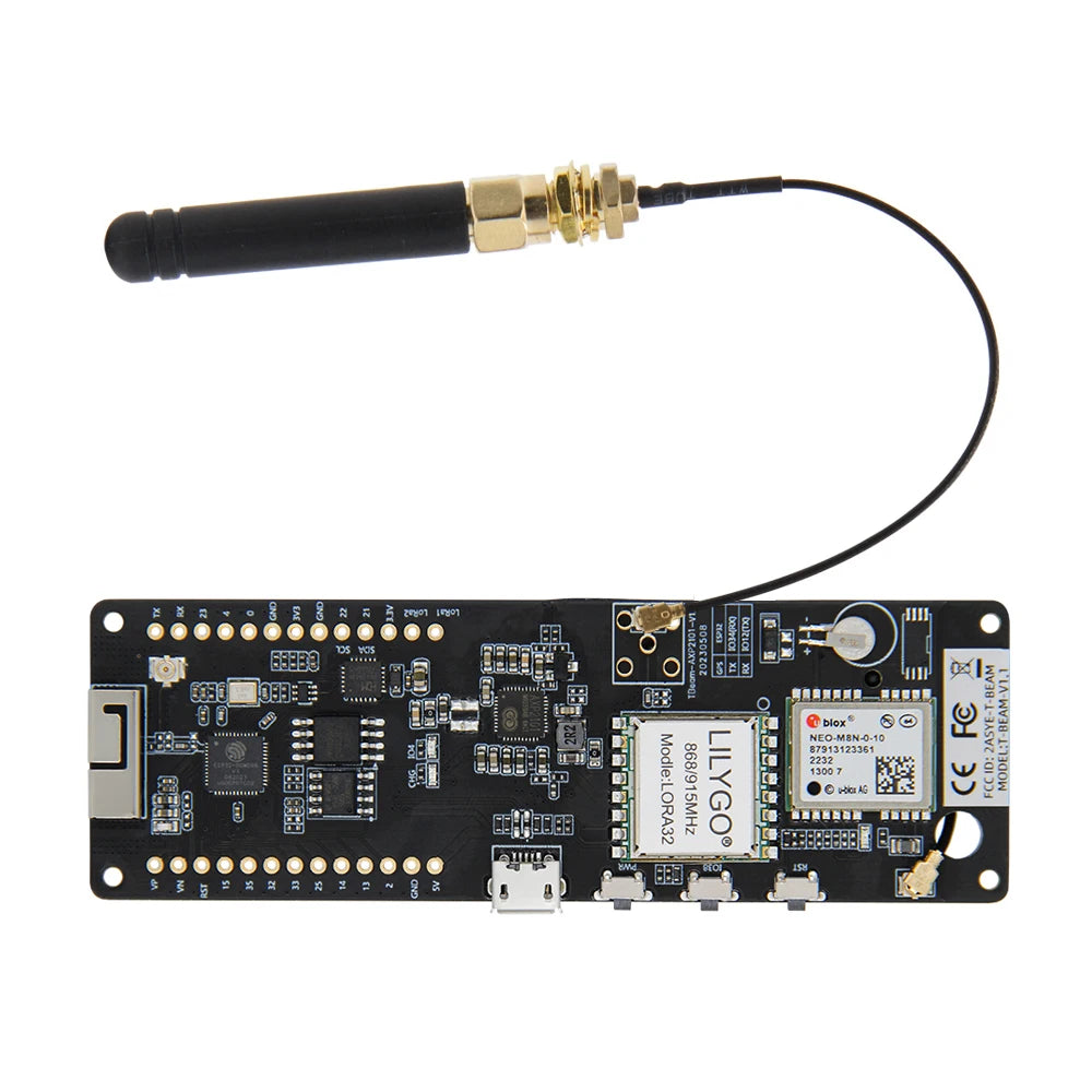 LILYGO® TTGO T-Beam ESP32 LoRa Development Board 433MHz 868MHz 915MHz 923MHz SX1278 SX1262 SX1276 GPS Module NEO-6M GNSS NEO-M8M