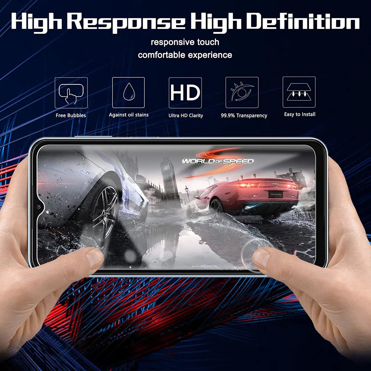 2/4Pcs High Auminum Tempered Glass For Samsung Galaxy A23 Screen