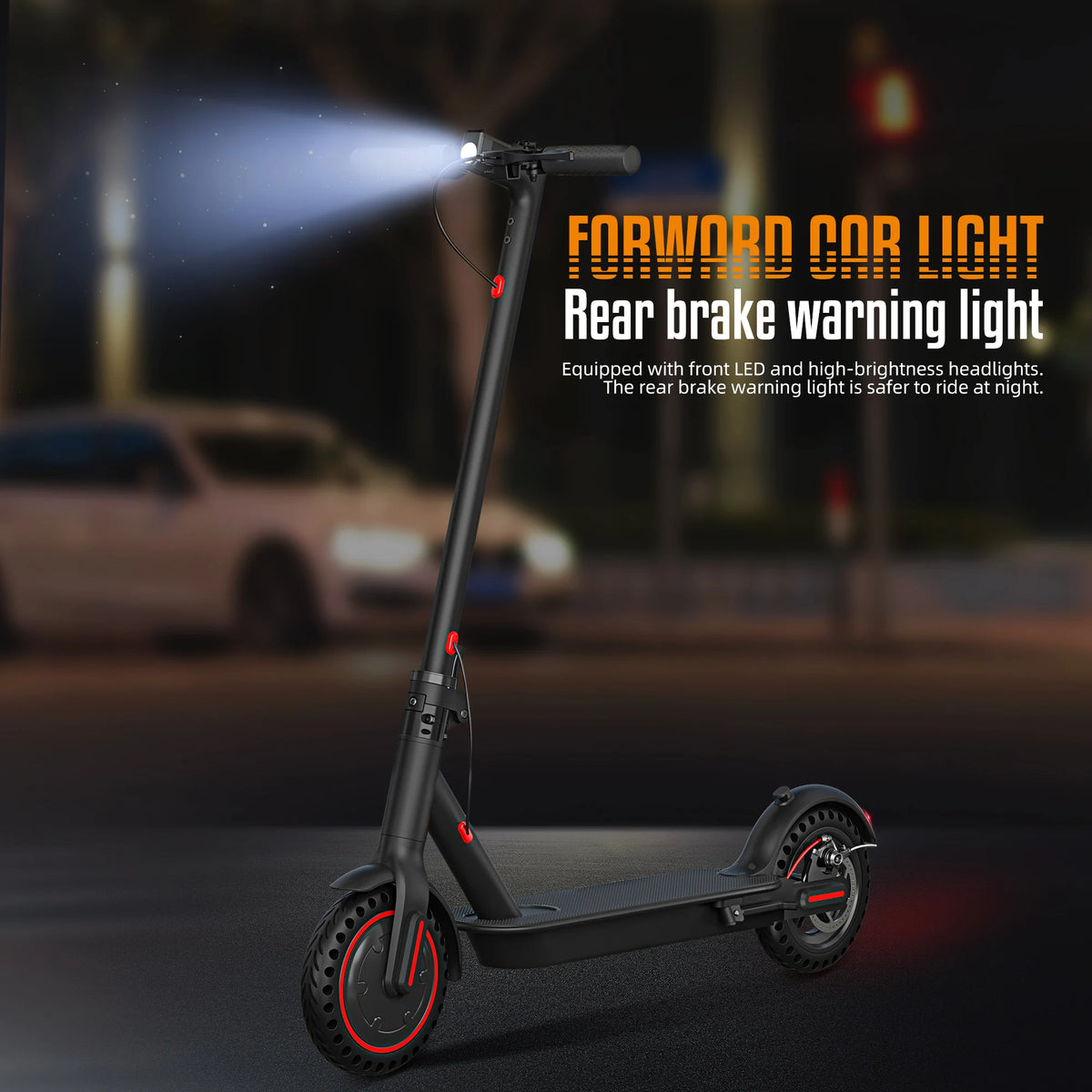 Electric Scooter for Adults Teens 350W,18MPH,Range 20Miles,8.5&#39;&#39; Explosion-proof Tires,Dual Brake System Foldable E-scooter