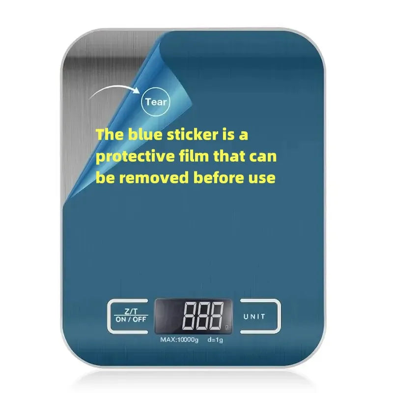 Digital Kitchen Scale 5kg/10kg Stainless Steel Panel USB Charg Precise Small Platform Scale Portable Multifunction LCD Display - Stereotech