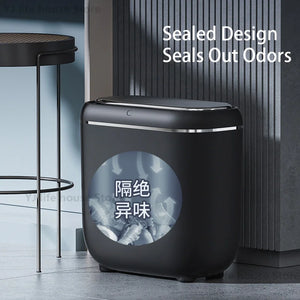 14L Automatic Sensor Trash Can Narrow Smart Bathroom Trash Bin Toilet Garbage Bucket Dustbin For Kitchen Recycling Smart Home