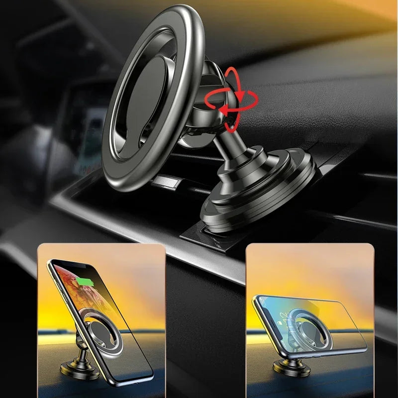 Magnetic Car Phone Holder 15W wireless charge Vent Magsafe Ring Car MountFit for iPhone 14 13 12 Pro  Plus Mini MagSafe Case