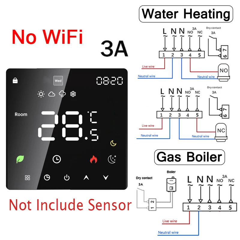 Tuya WiFi Smart Thermostat Electric Floor Heating TRV Water Gas Boiler Temperature Voice Remote Controller for Google Home Alexa