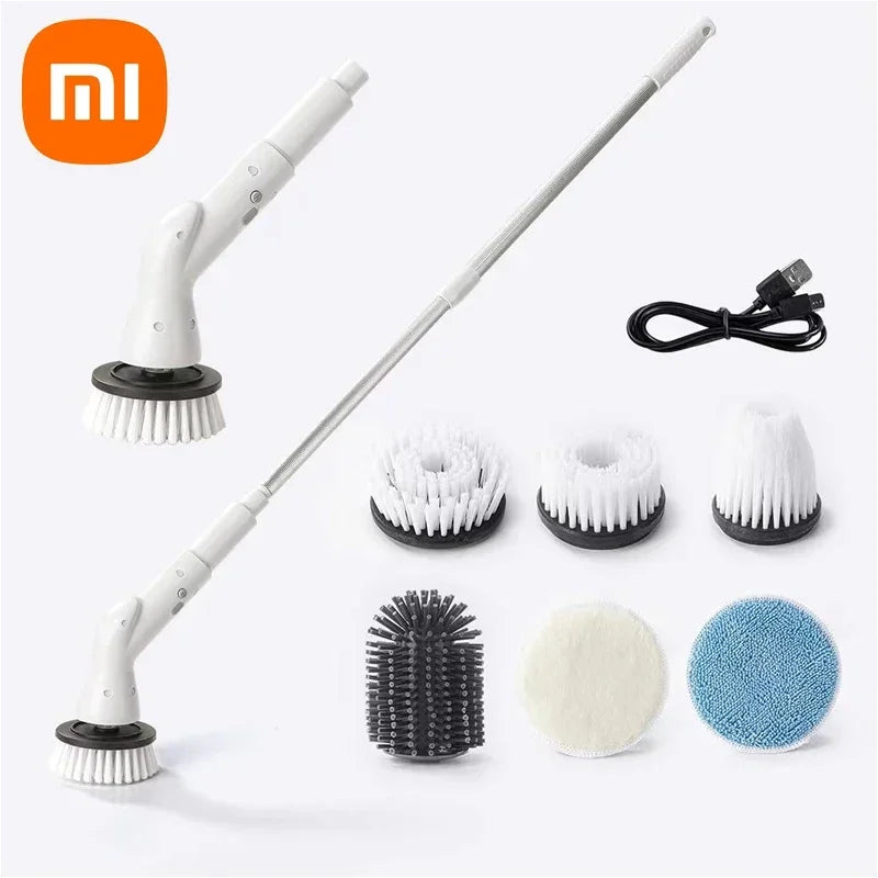 Xiaomi 6-in-1 Electric Cleaning Brush 2000mAh Cordless Electric Rotary Cleaning Brush Shower Cleaning Brush Kitchen Bathroom