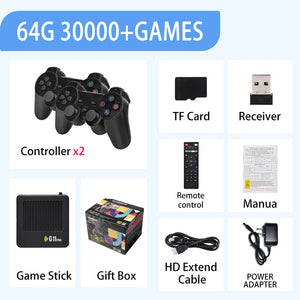 G11 Pro Game Box 4K HD TV Game Stick Video Game Console 128G Built in 40000+ Retro Games Portable Player Wireless Gamepad