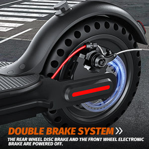 Electric Scooter for Adults Teens 350W,18MPH,Range 20Miles,8.5'' Explosion-proof Tires,Dual Brake System Foldable E-scooter