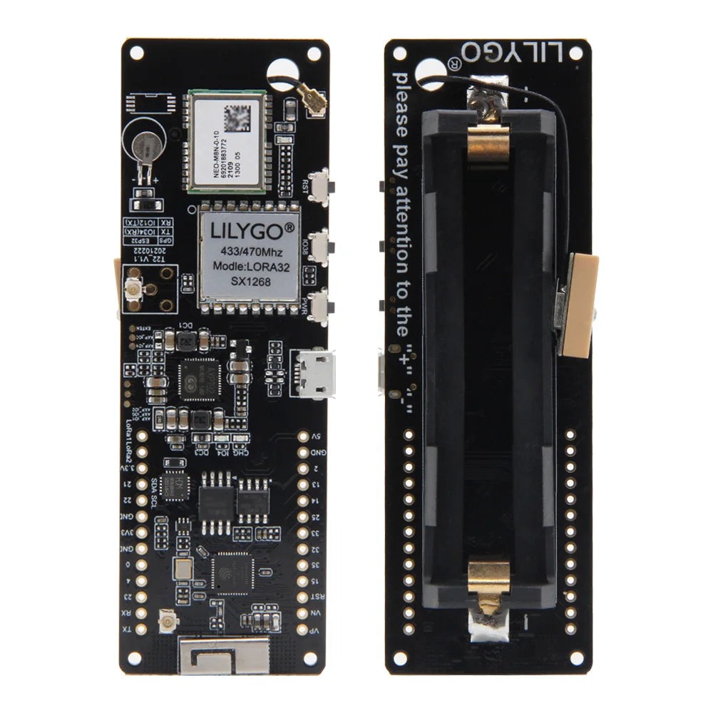 LILYGO® T-Beam V1.2 ESP32 LoRa Module LoRaWAN Long Range 433MHz 868MHz 915MHz ESP32-DOWDQ6 Development Board GPS WIFI AXP2101
