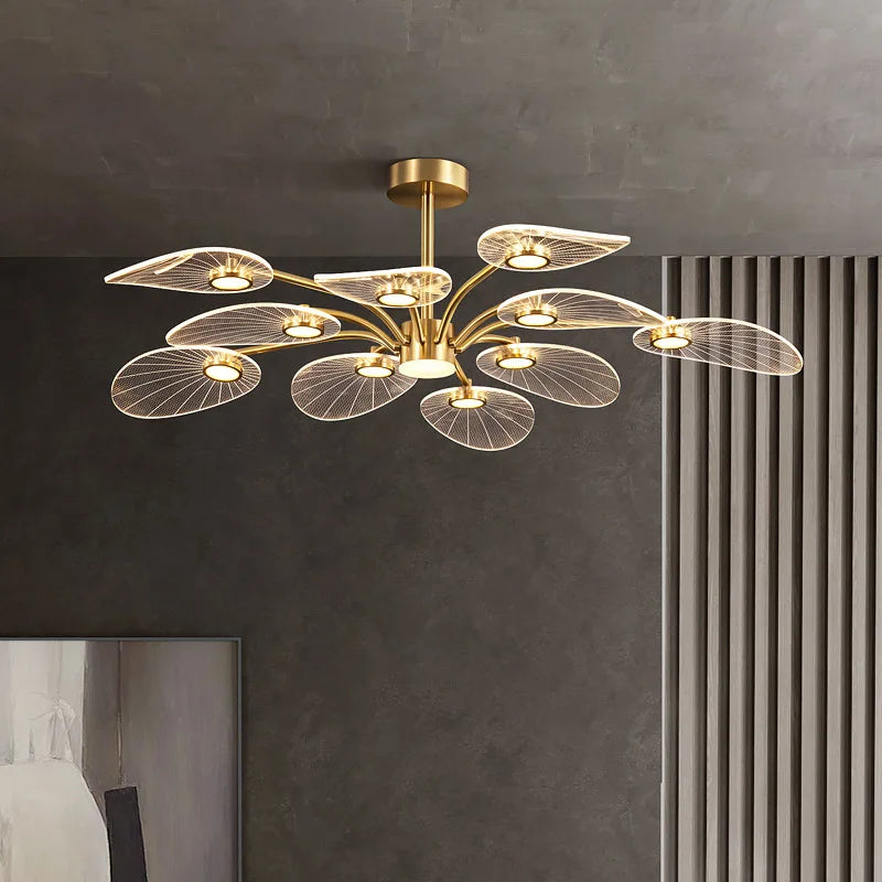 Designer Chandelier Modern Leaf LED Lighting Villa Deluxe Chandelier Interior Lighting Salon Office Hall The Ideal Pendant Lamp
