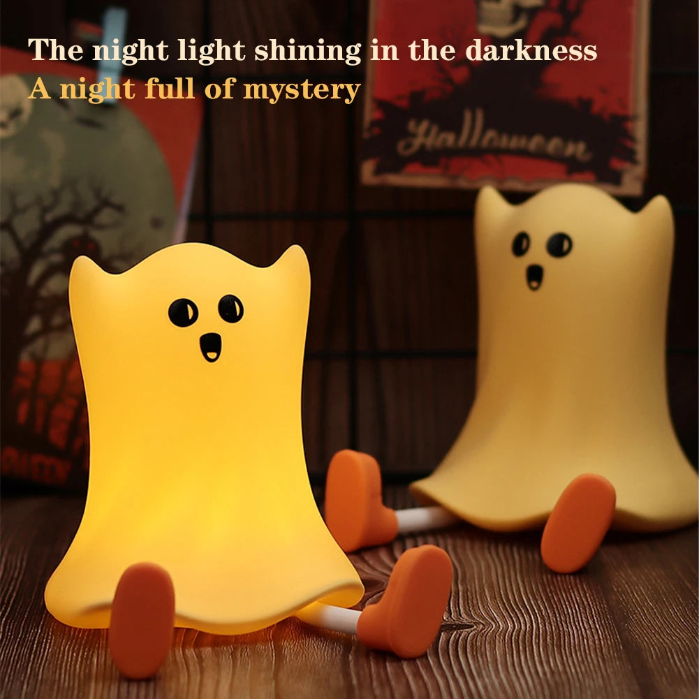 Cute Night Light Silicone Molds DIY Crystal Epoxy Resin Mold With Lamp For Halloween Nursery Table Bedside Bedrooms Decor