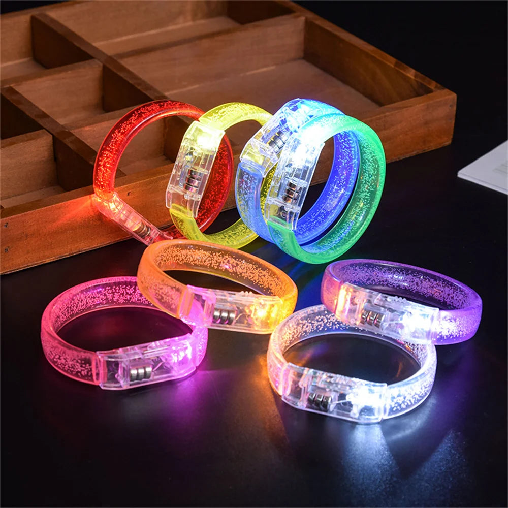 Night LED Battery Light-emitting Bracelet Entertainment Cheering Props Running Luminous Bracelet Bar Party Luminous Props