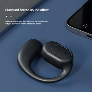 Bluetooth 5.4 Earphones Ear Clip Bluetooth Headphones Sports Wireless Earbud with Microphone HiFi Stereo Headset for Huawei - Stereotech