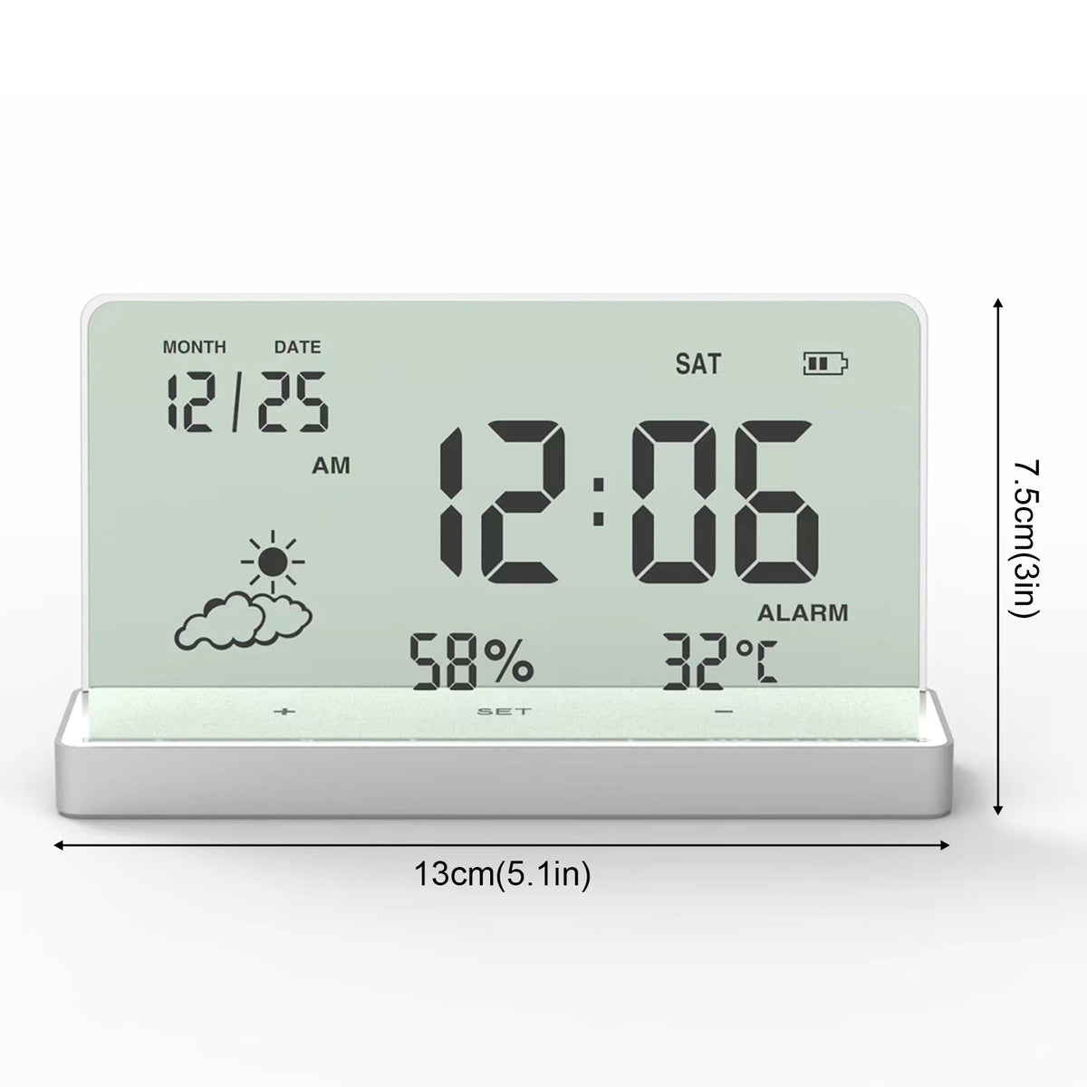 Transparent Alarm Clock Ins Style Electronic Clock Digital Alarm Clock Ornaments Simple Modern Style Clock