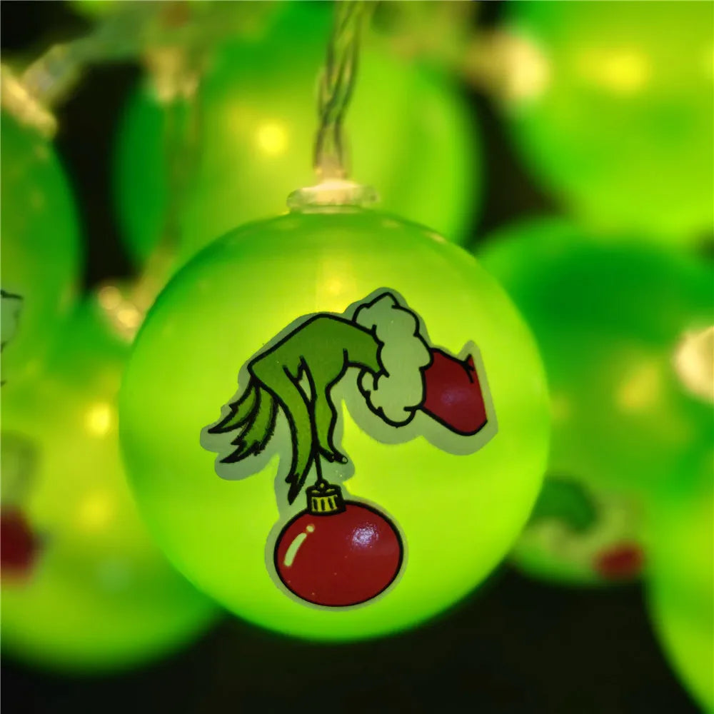 Christmas String Lights New Year Indoor Outdoor Green Balls Fairy Lights For Holiday Garden Leds Christmas Tree Decoration 705