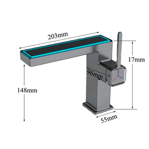 Digital Basin Faucet Bathroom Temperature Smart Display Sink Faucet Hot And Cold Water Kitchen Sink Mixer Wash Tap