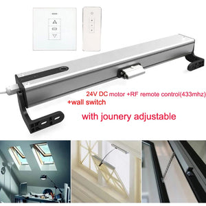 Smart Home Automatic 24v DC Window Opener Electric Remote Control With WIFI Tuya App 100mm -400mm Adjustable