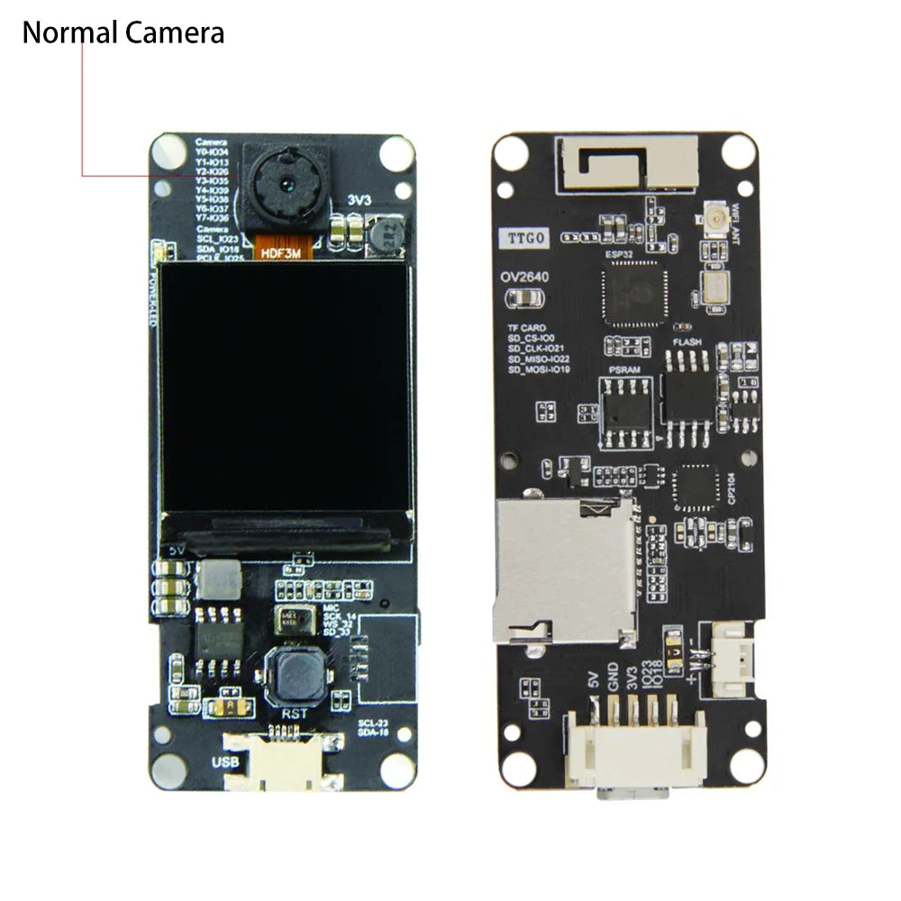 LILYGO® TTGO T-Camera Plus ESP32-DOWDQ6 8MB SPRAM Camera Module OV2640 1.3 Inch Display Rear Camera