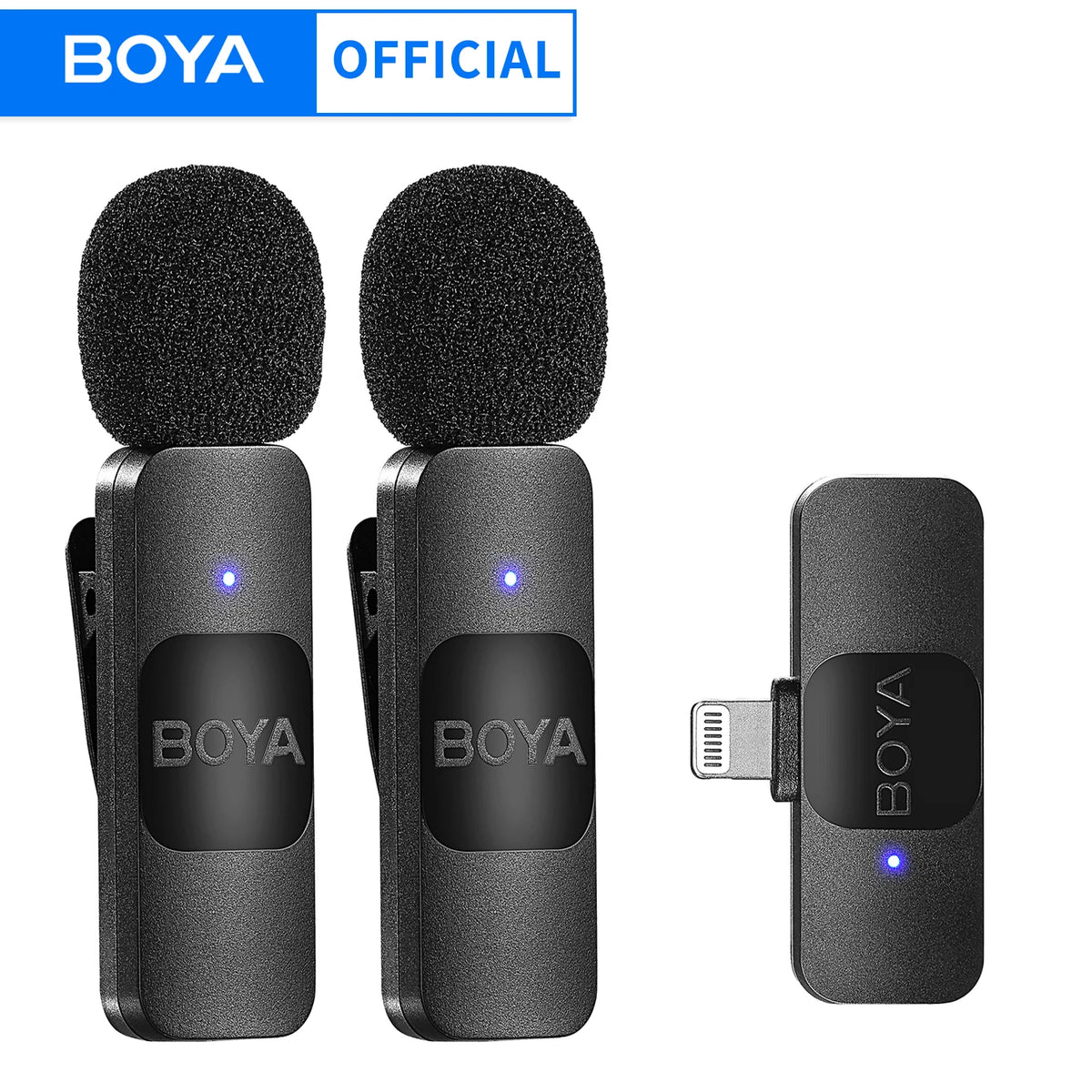 BOYA BY-V Professional Wireless Lavalier Mini Microphone for iPhone iPad Android Live Broadcast Gaming Recording Interview Vlog - Stereotech
