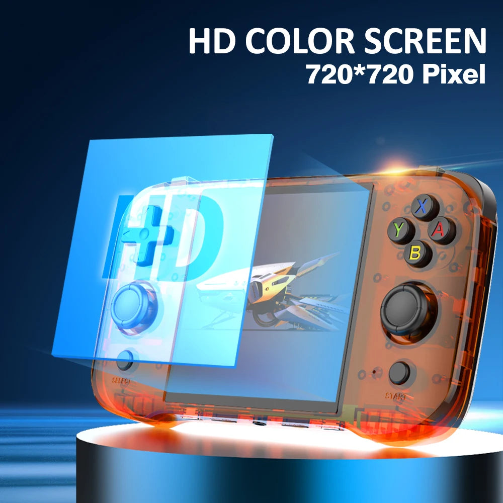 BOYHOM R46S Retro Handheld Video Game Console Linux System 4.0inch IPS Screen Portable Handheld Video Player Best Children gift