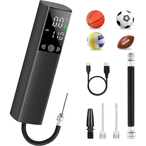 Electric Pump For Balls Fast Inflation Portable Low Noise Powerful Air Ball Pump USB intelligent LCD Display Screen