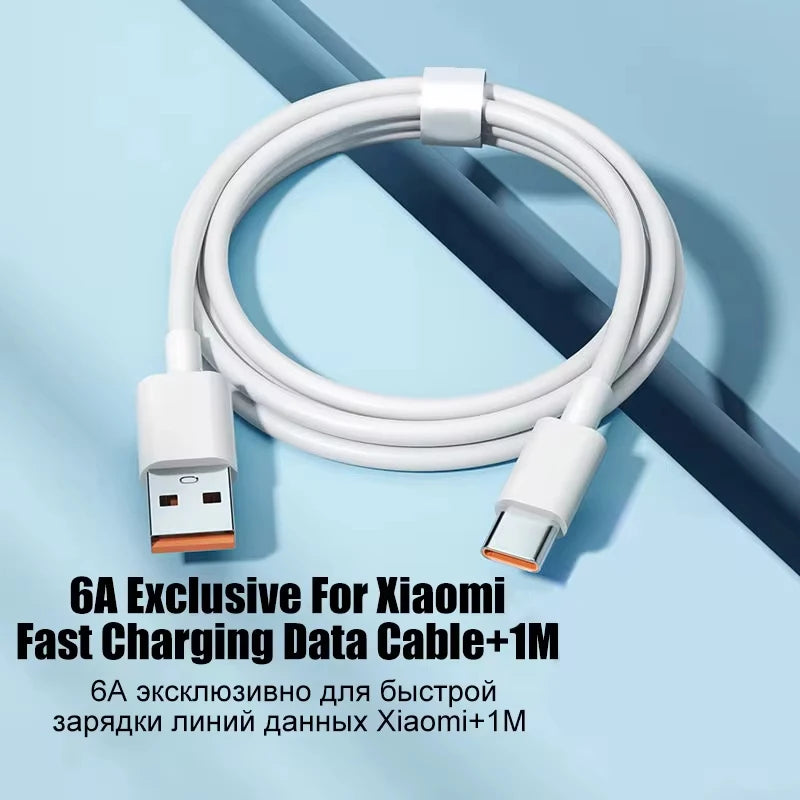 For Xiaomi PD 66W Fast Charging Cable USB Type C Cable For  Xiaomi 13 Huawei  P30 Notebook USB A to Type C Fast Charger Cable