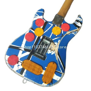 Eddie Relic Electric Guitar/Red Body/With Black And White Stripes/Free Shipping/Fast shipment within 48 hours