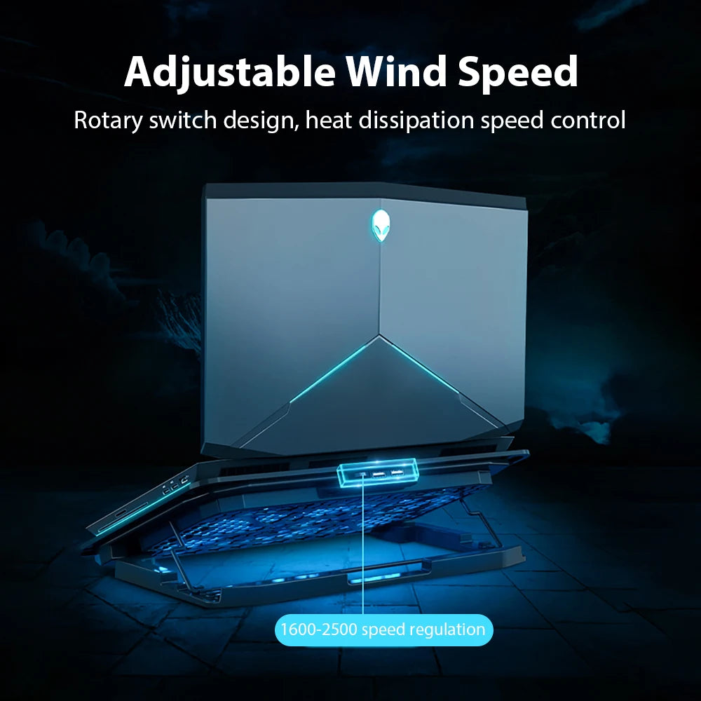 Laptop Cooling Stand 2 USB Ports For Notebook Compute PC Tablet Cooler Bracket Holder12-18 Inch Adjustable Macbook Accessories