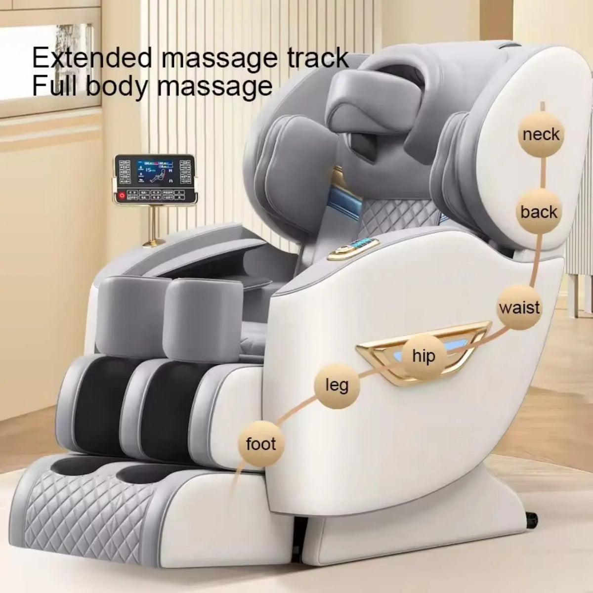 Luxury Electric Leisure Massage Chair Zero Gravity Intelligent Full Body Multi-Function Bluetooth Music U-Shaped Pillow+Shortcut