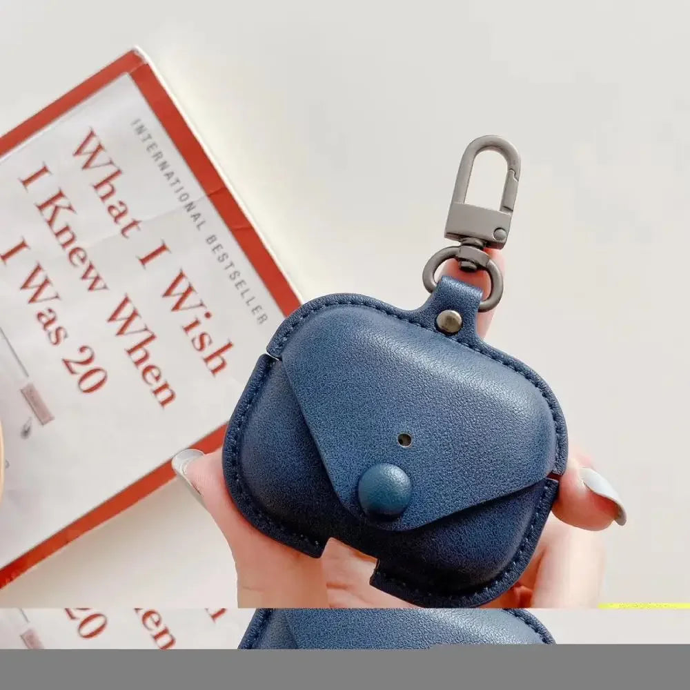 Soft Case For Apple Airpods Pro Accessories For iPhone AirPods 3 Case Key Luxury Leather Storage Bag Earphone Cover Keychain - Stereotech