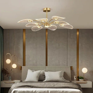 Designer Chandelier Modern Leaf LED Lighting Villa Deluxe Chandelier Interior Lighting Salon Office Hall The Ideal Pendant Lamp