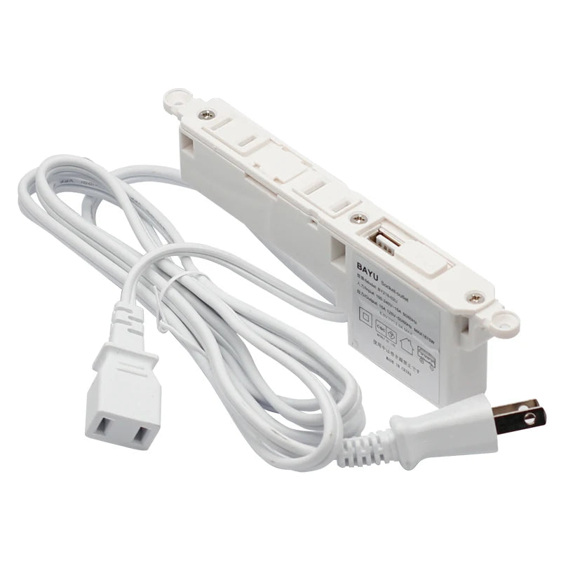 OEM 1.8M Hotel Furniture Recessed Japan 2 AC Outlets 1 USB Ports Power Strip