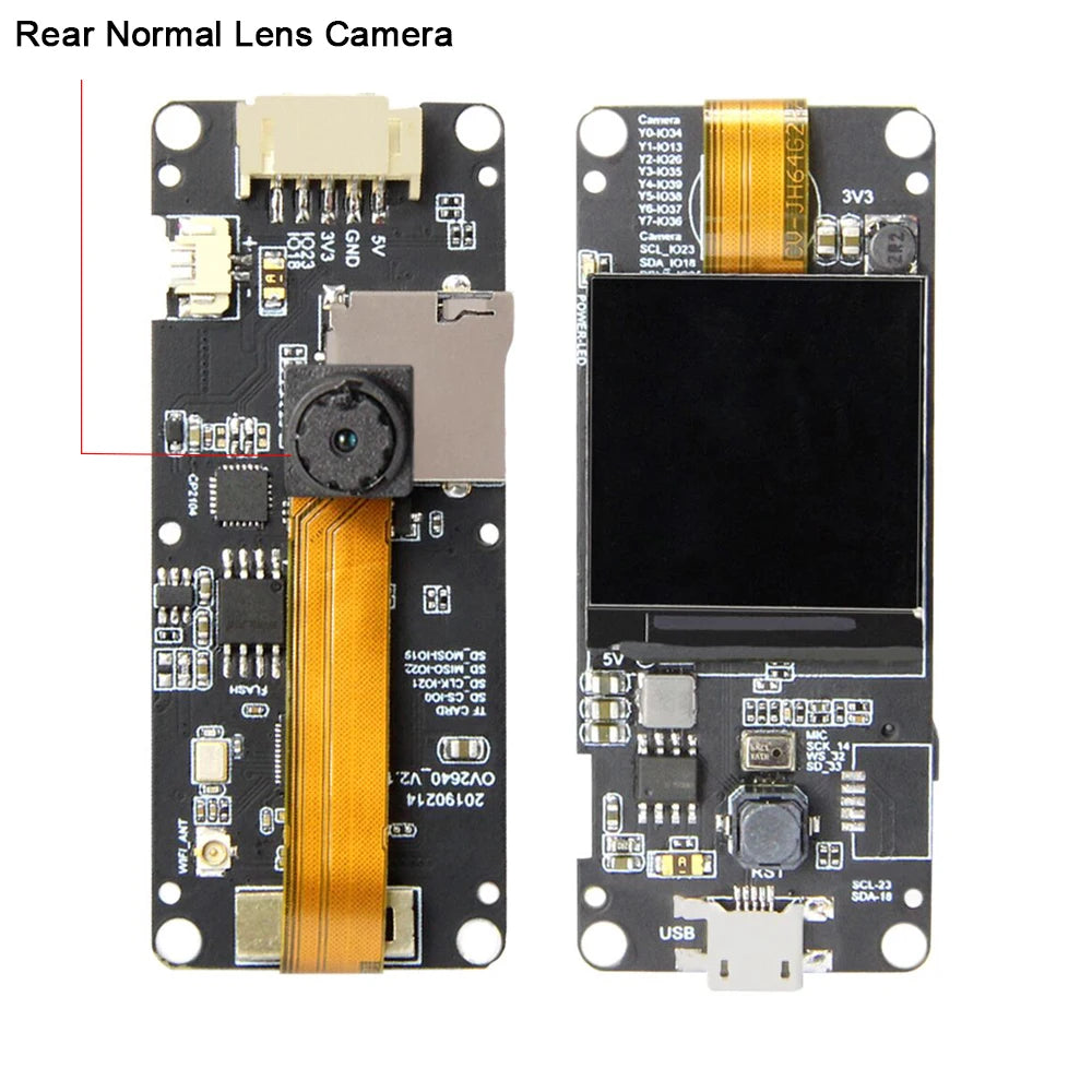 LILYGO® TTGO T-Camera Plus ESP32-DOWDQ6 8MB SPRAM Camera Module OV2640 1.3 Inch Display Rear Camera