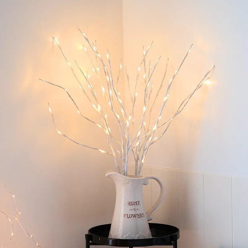 20 LED Twig Lighted Branch Vase Filler Tree Branch Light For Wedding Christmas New Year Valentine&#39;s Day Decor Lights Night Lamp