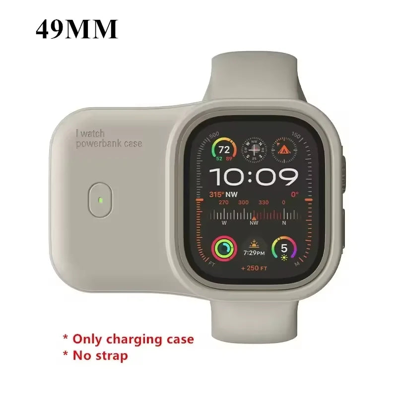 Portable Wireless Charger 1200mAh Power Bank Device For Apple Watch 8 7 6 5 4 SE Ultra for iWatch Fast Charging case