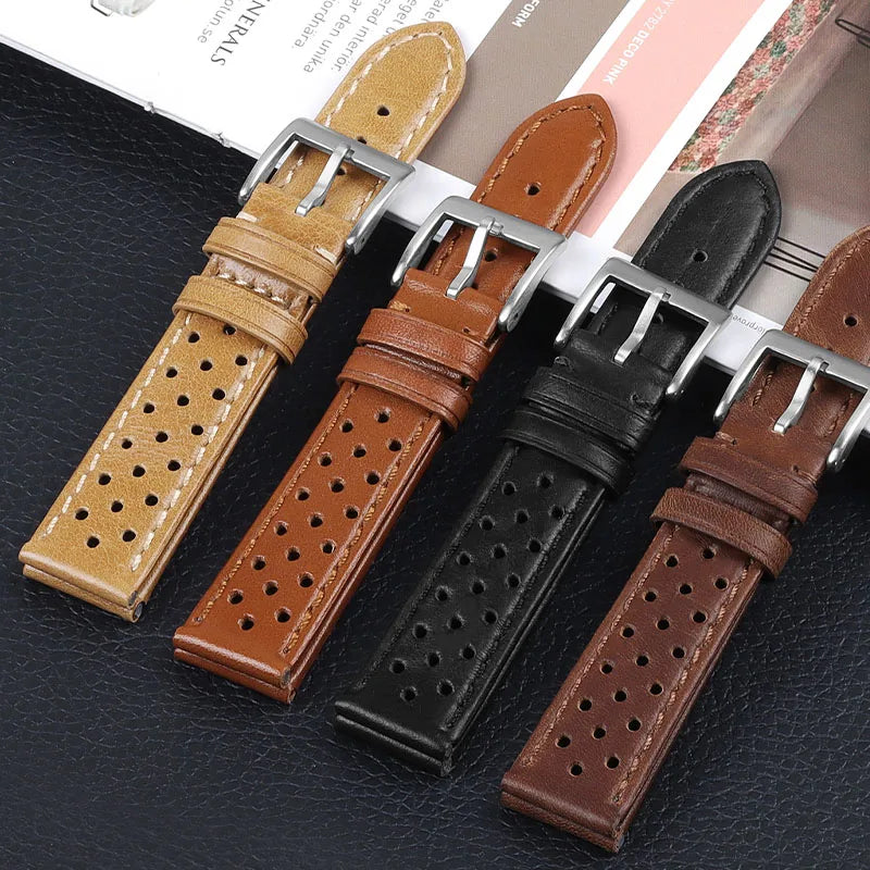Cowhide watch band on sale