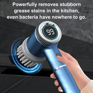 New Electric Pot Brush Charging Cleaning Dishwashing Brush Multi-functional Handheld Wireless Charging Pot Brush Kitchen Magic