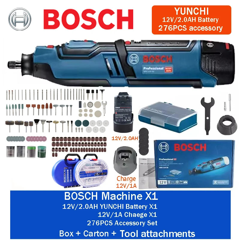 Bosch GRO 12V-35 Wireless Rotary Tool 12V 2.0Ah 3.0Ah Li-Battery Mini Electric Grinder Polishing Cutting Machine Electric Drill