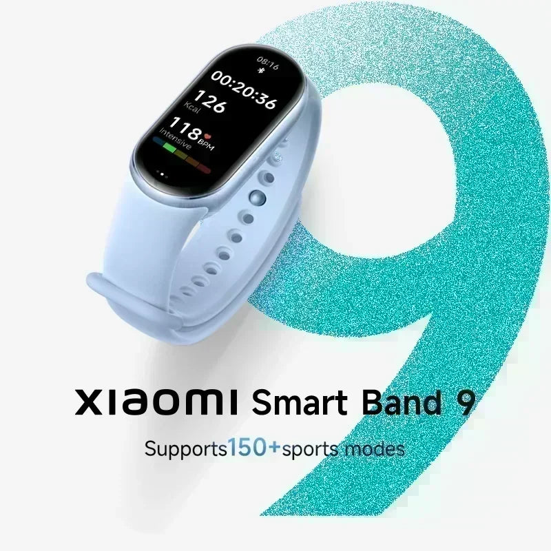 [World Premiere]Global Version Xiaomi Smart Band 9 150+ Sports Modes Sleep Monitoring 1.62&quot; AMOLED Display 21-day Battery Life