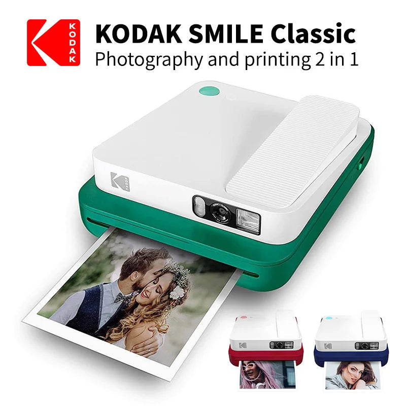 KODAK Smile Classic Digital Instant Camera for 3.5 x 4.25 Zink Photo Paper - Bluetooth, 16MP Pictures