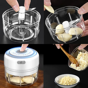 Electric Mini Garlic Masher Blender USB Food Vegetable Processor Chili Chopper Masher Machine Meat Masher Garlic Mixer Foy Home - Stereotech