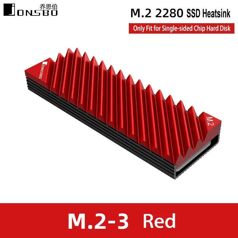 JONSBO M.2 SSD NVMe Heat Sink 2280 Solid State Hard Disk Aluminum Heatsink with Thermal Pad PC Accessories