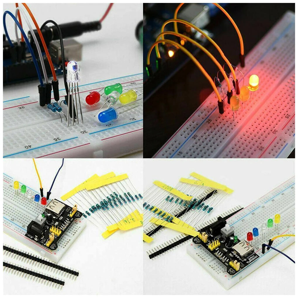 DIY Project Starter Kit For Arduino UNO R3 DIY Electronic Component Set With 830Tie-points Breadboard - Stereotech