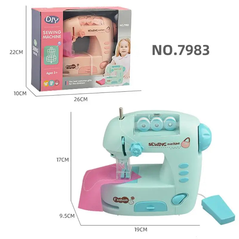 Portable Sewing Machine Mini Household Electric Sewing Machine With Presser Foot Pedal Home Crafting Mending Tools Toys For Kids