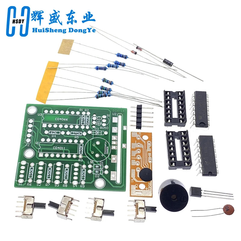 16 Music Sound Box BOX-16 Board 16-Tone Electronic Module DIY Kit Parts Components Soldering Practice Learning Kits for Arduino