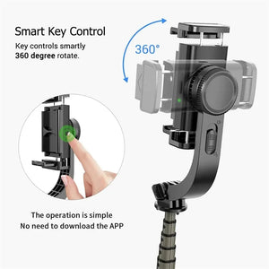 FANGTUOSI 2024 New Bluetooth Handheld Gimbal Stabilizer Mobile Phone Selfie Stick Holder Adjustable,Portable For Smartphone Live