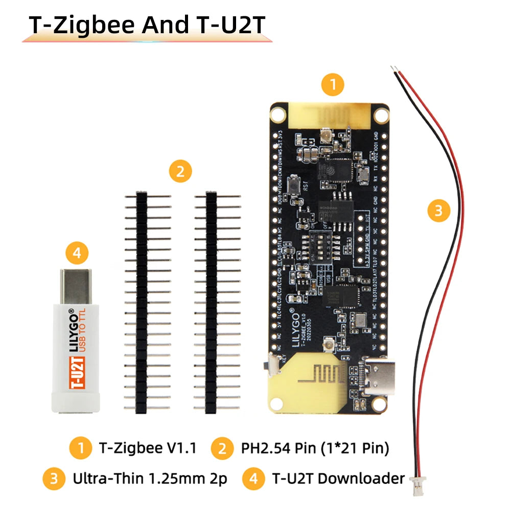 LILYGO® T-Zigbee T-ZigbeePA ESP32-C3 TLSR8258 Zigbee Ultra Low Power IOT Development Board WiFi Bluetooth Smart Control Module